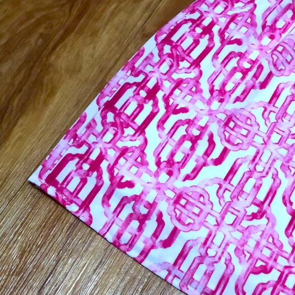 Mud Pie Pink and White Intricate Pattern Sleeveless Dress Size Small - Picture 4 of 10